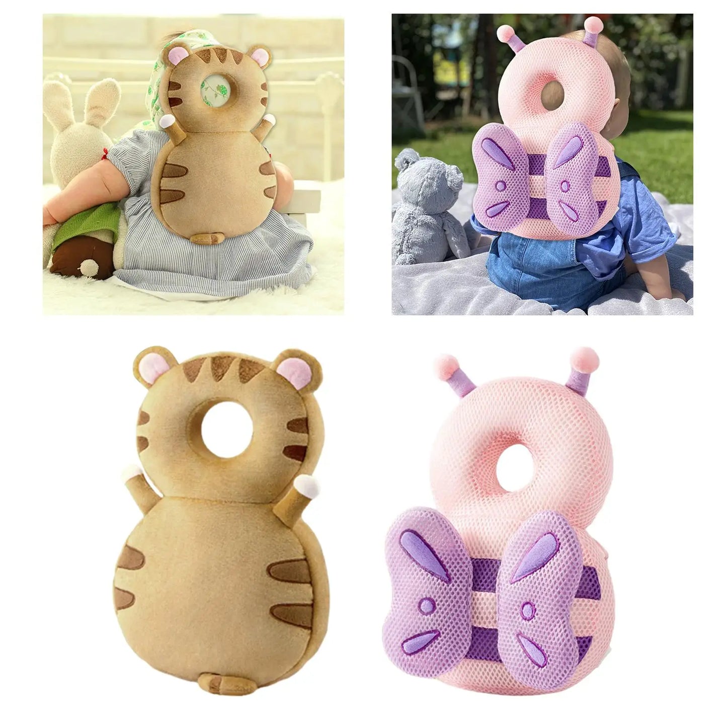 Baby Back Protection Animal Shape Breathable Anti Fall Headrest