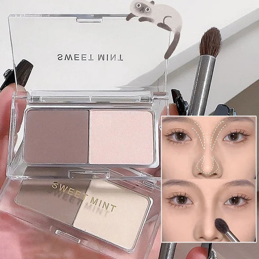 Cool Tone Shading Nose Shadow Palette Double-color Shaping Face Makeup