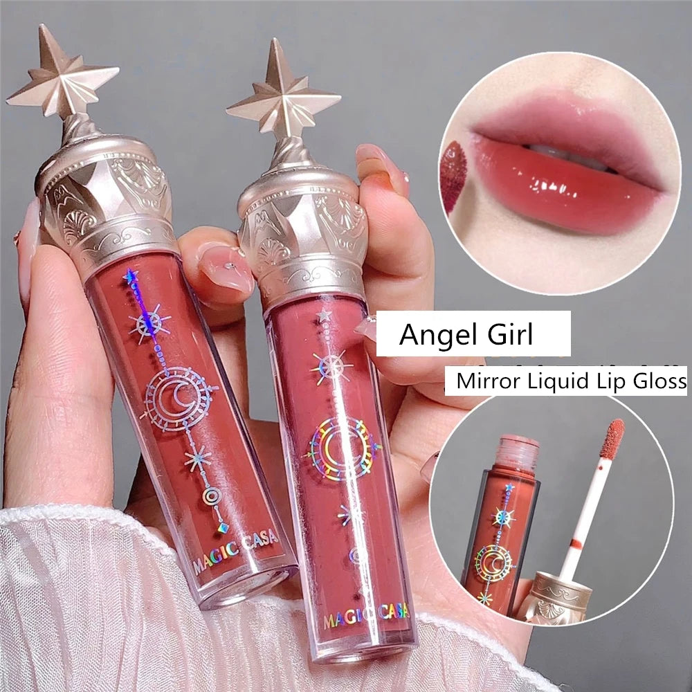 6 Colors Angel Girl Mirror Matte Liquid Lip Gloss Moisturizing Long