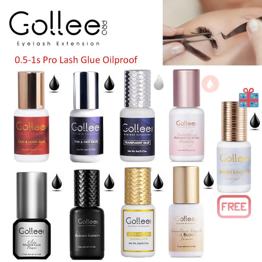 Gollee 0.5-1s Fast Adhesives for Eyelash Extensions No Odor Glue