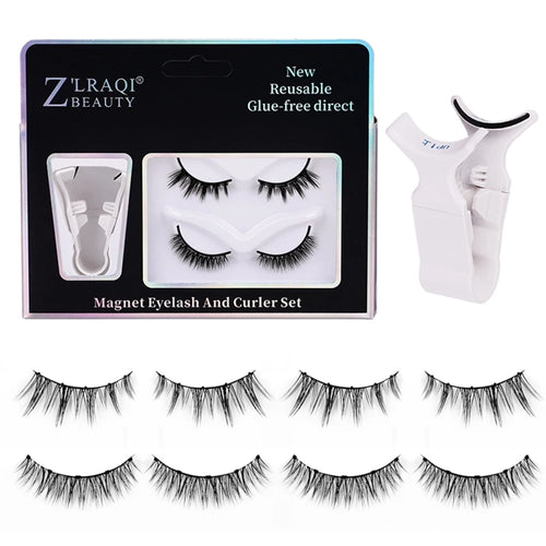 Z'LRAQI BEAUTY Magnetic Eyelashes Reusable False Eyelashes 3D Magnetic