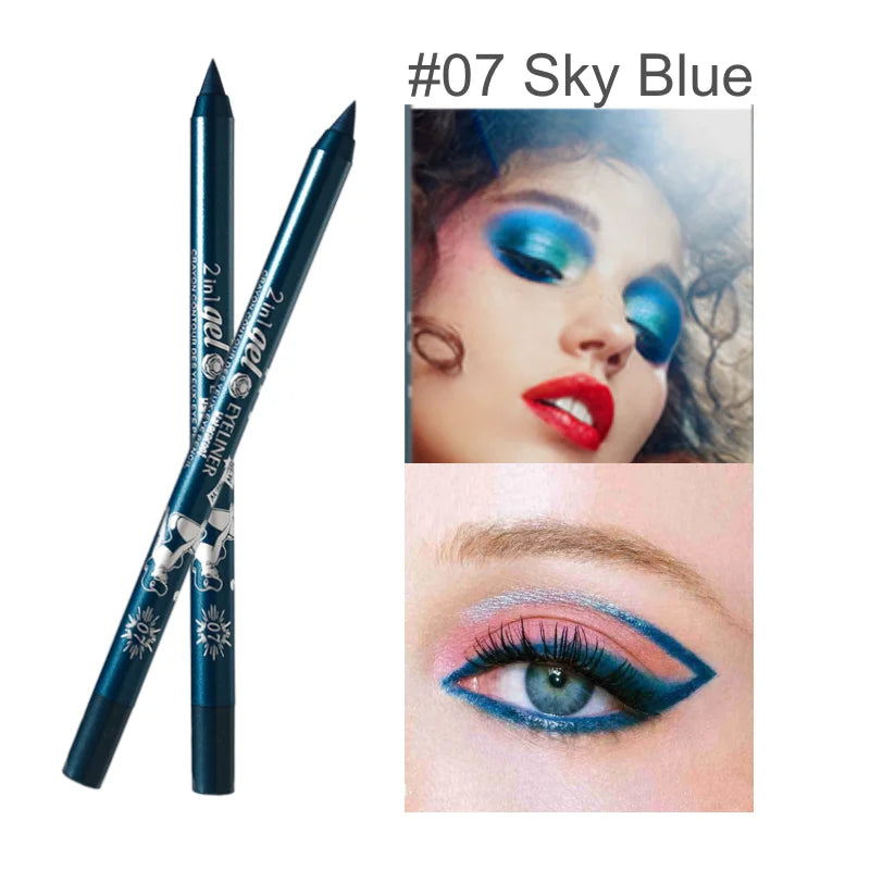 Waterproof Eyeliner Gel Pen Colourful Cosmetic Pigmented Make up