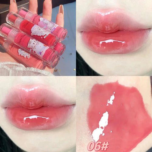 New FLORTTE Lip Gloss DuDu Lip Gloss Lip Glaze Moisturizing  Lip Glaze