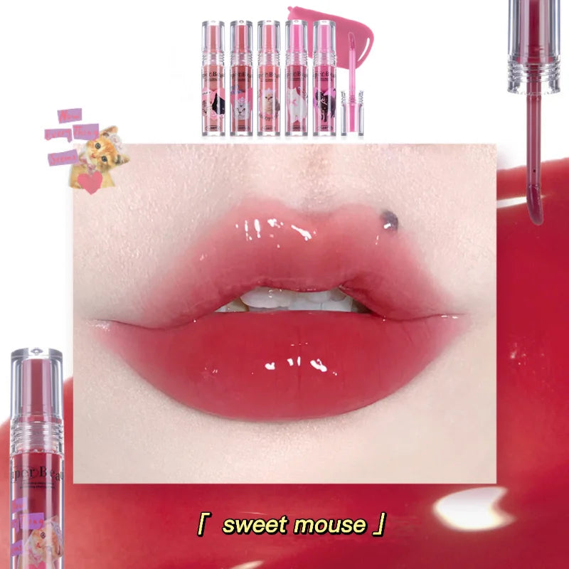 New FLORTTE Lip Gloss DuDu Lip Gloss Lip Glaze Moisturizing  Lip Glaze