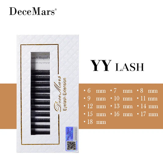 DeceMars YY Eyelash Extesnion 6mm-18mm Length Black