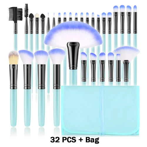 10-32PCS Makeup Brush Set Soft Fluffy Powder Foundation Contour Blush