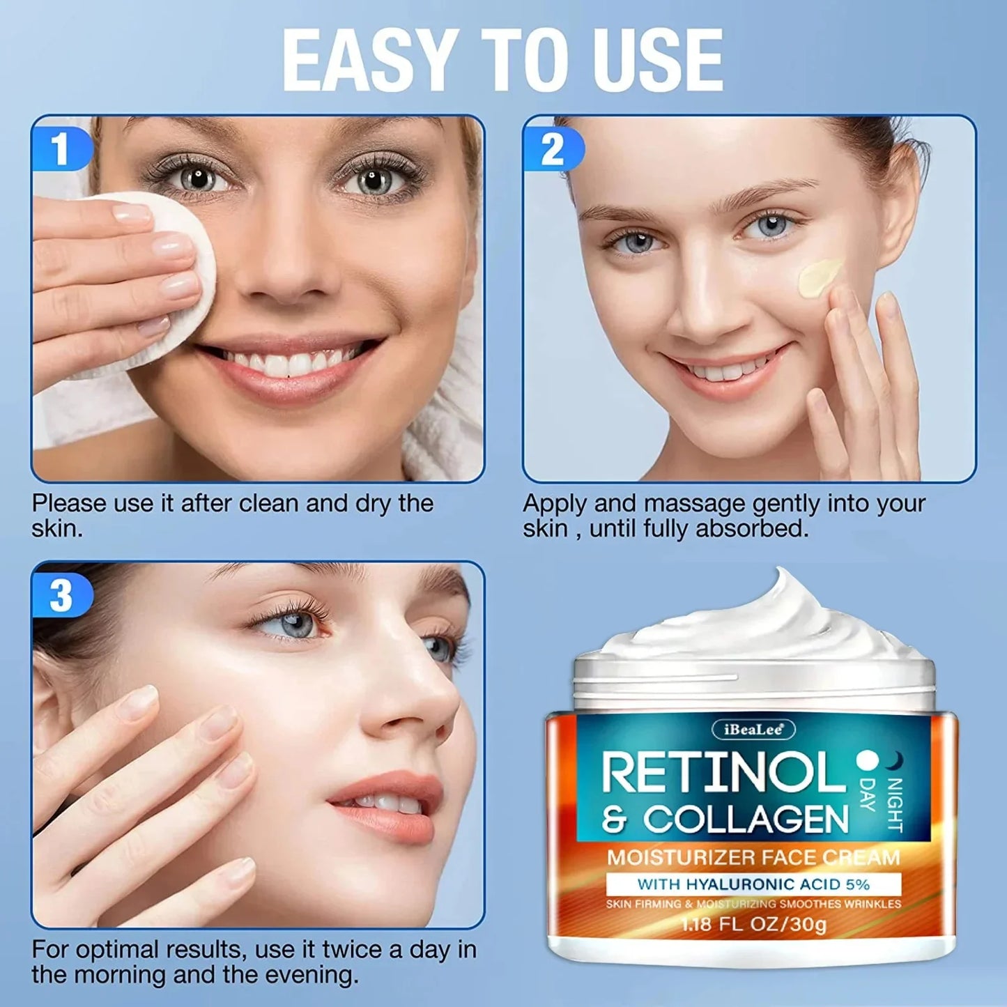 Retinol Immediate Remove Wrinkle Cream Face Anti-Wrinkle Power Firming