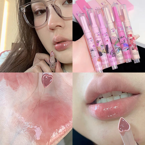 CAPPUVNI Clear Mirror Lipstick Pencil Waterproof Water Light Lip Glaze