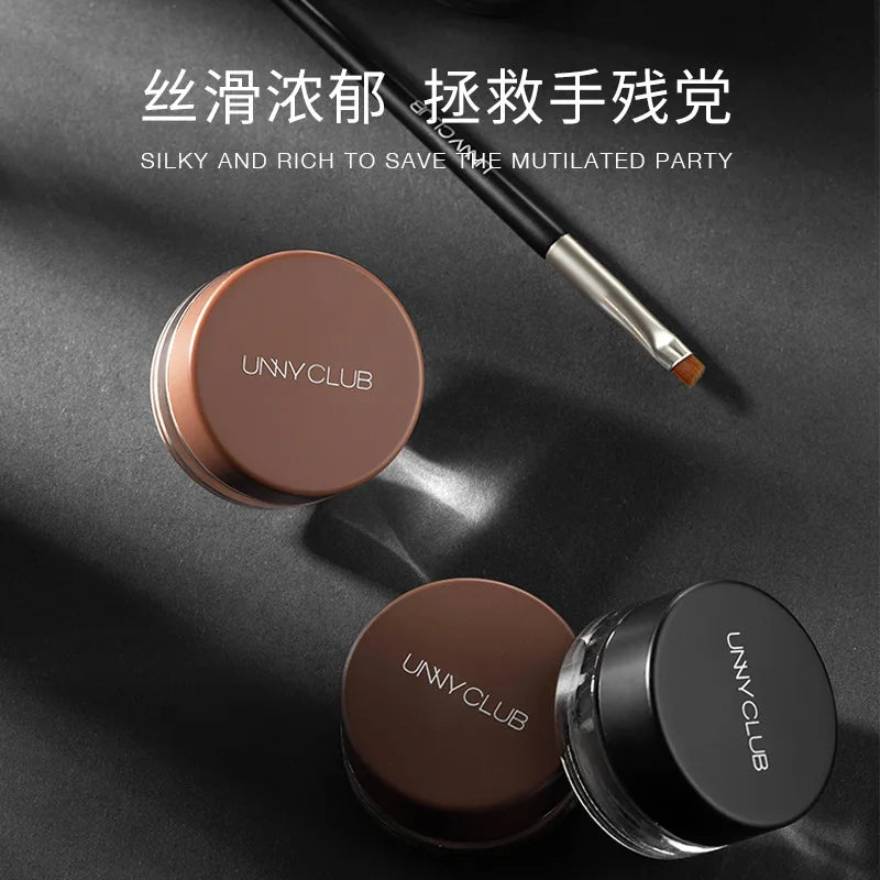 Unny Eyeliner Cream Waterproof Matte Korean Makeup Ointment Brush