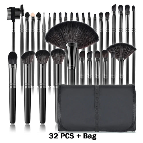 10-32PCS Makeup Brush Set Soft Fluffy Powder Foundation Contour Blush