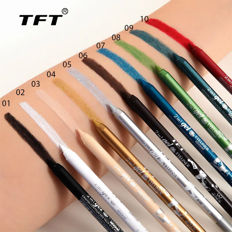 Waterproof Eyeliner Gel Pen Colourful Cosmetic Pigmented Make up