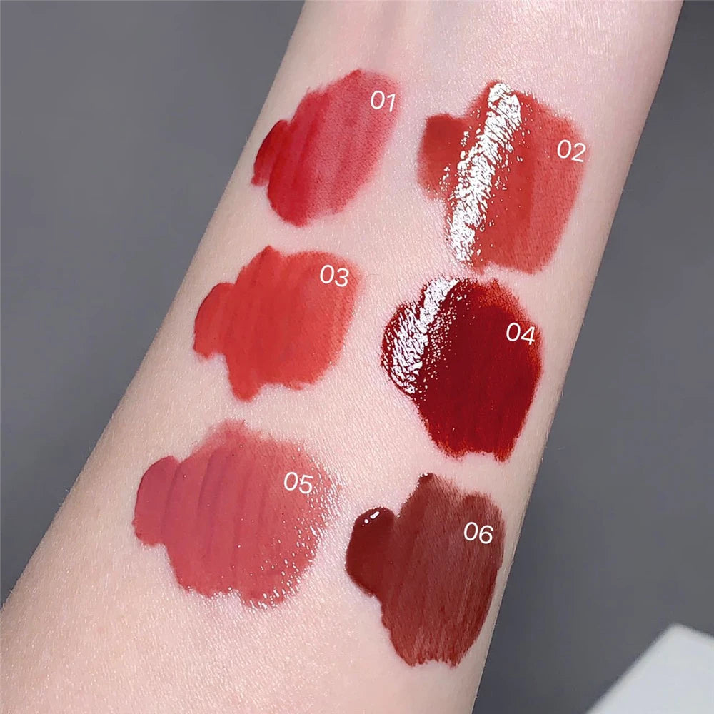 6 Colors Angel Girl Mirror Matte Liquid Lip Gloss Moisturizing Long