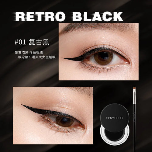 Unny Eyeliner Cream Waterproof Matte Korean Makeup Ointment Brush