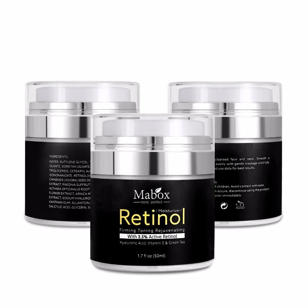 50ml Retinol 2.5% Moisturizer Face Cream Hyaluronic Acid Anti Aging