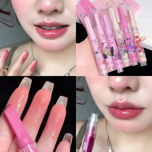 CAPPUVNI Clear Mirror Lipstick Pencil Waterproof Water Light Lip Glaze