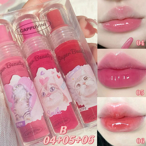 New FLORTTE Lip Gloss DuDu Lip Gloss Lip Glaze Moisturizing  Lip Glaze