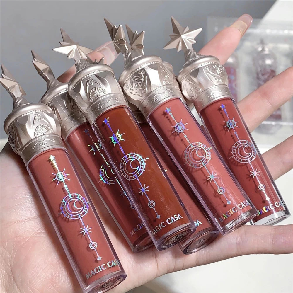 6 Colors Angel Girl Mirror Matte Liquid Lip Gloss Moisturizing Long