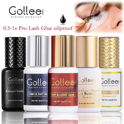 Gollee 0.5-1s Fast Adhesives for Eyelash Extensions No Odor Glue