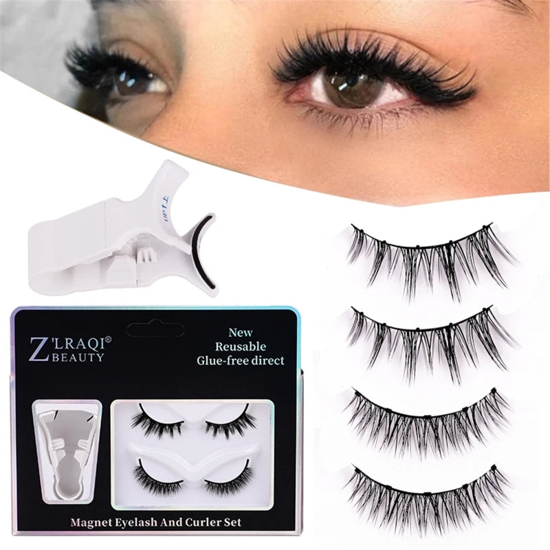 Z'LRAQI BEAUTY Magnetic Eyelashes Reusable False Eyelashes 3D Magnetic