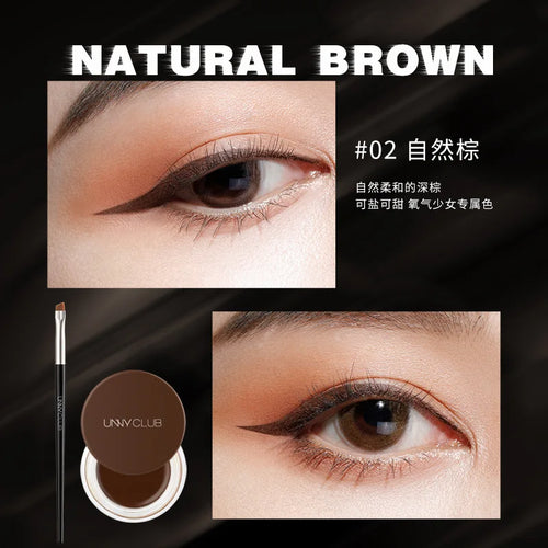 Unny Eyeliner Cream Waterproof Matte Korean Makeup Ointment Brush