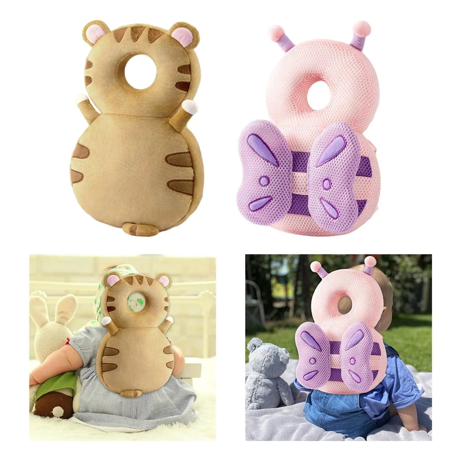 Baby Back Protection Animal Shape Breathable Anti Fall Headrest