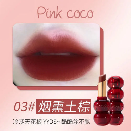 6Colors Matte Lipstick Mist Rose Long-Lasting Moisturising Nude