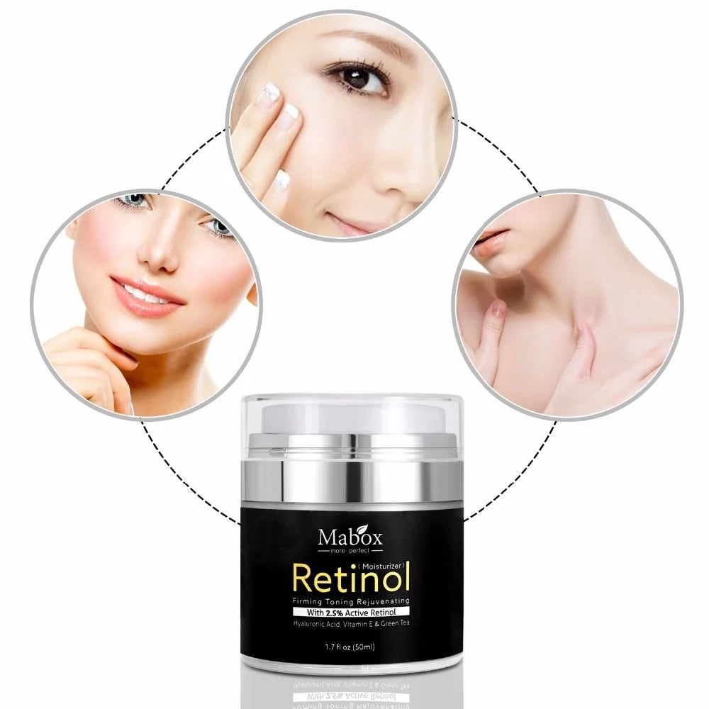 50ml Retinol 2.5% Moisturizer Face Cream Hyaluronic Acid Anti Aging