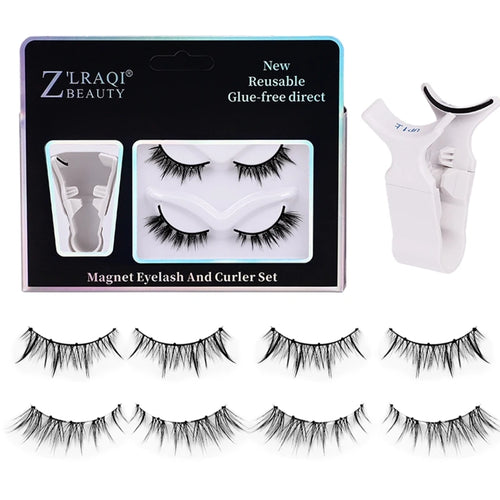 Z'LRAQI BEAUTY Magnetic Eyelashes Reusable False Eyelashes 3D Magnetic