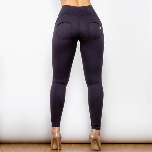 Melody Push up leggings Sports Four Ways Stretchable Black High Mid